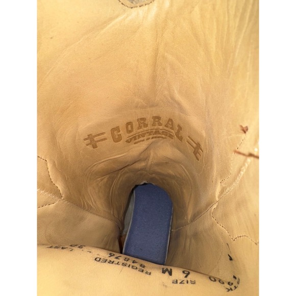 Corral Women's Heart Wings western boots snip toe distressed leather size 6 - Picture 9 of 12